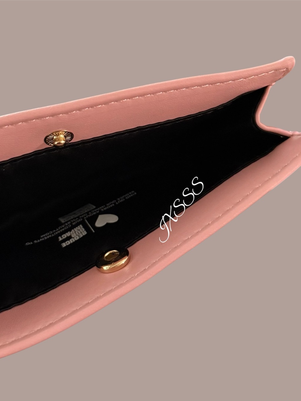 Light-Pink YSL (Yves Saint Laurent) Beauty Cosmetic Bag + Lip-Shaped Mirror SET - Picture 8 of 15